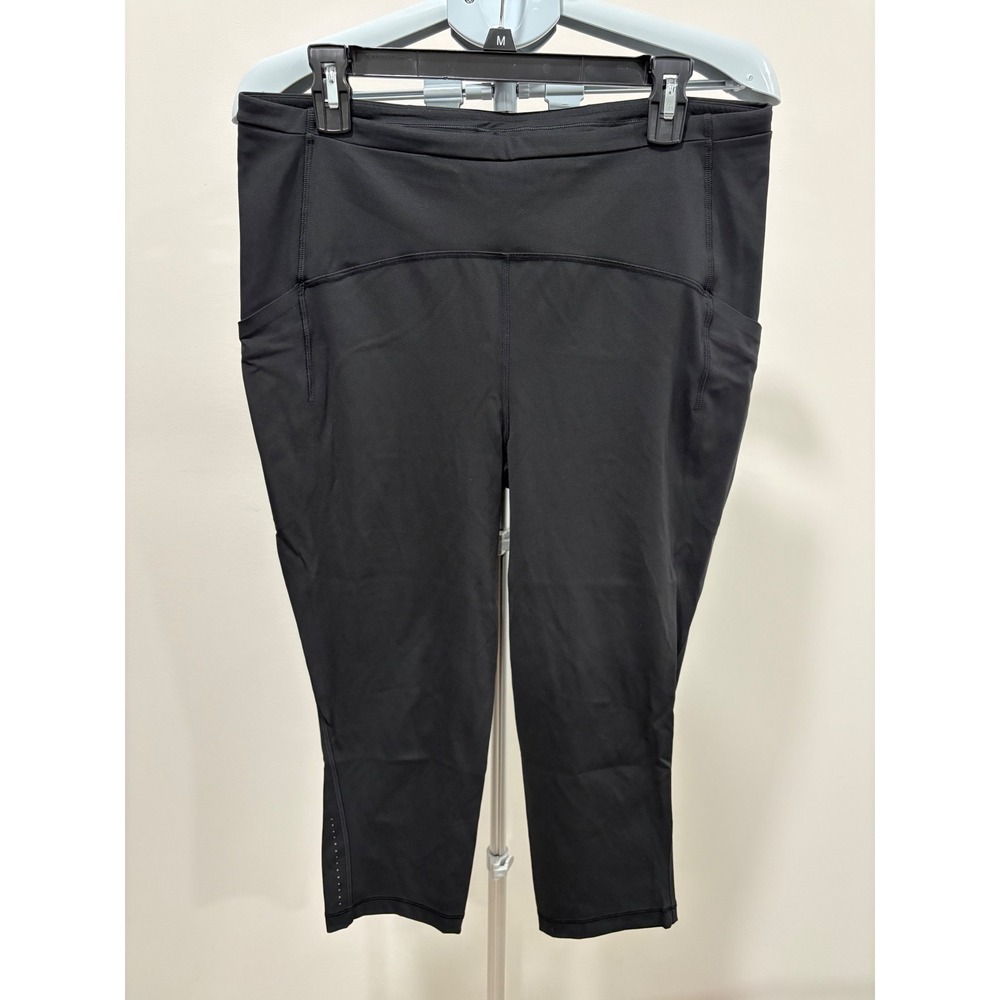 Lululemon Swift Speed High-Rise Crop 21" Black Size 14 Luxtreme Pockets